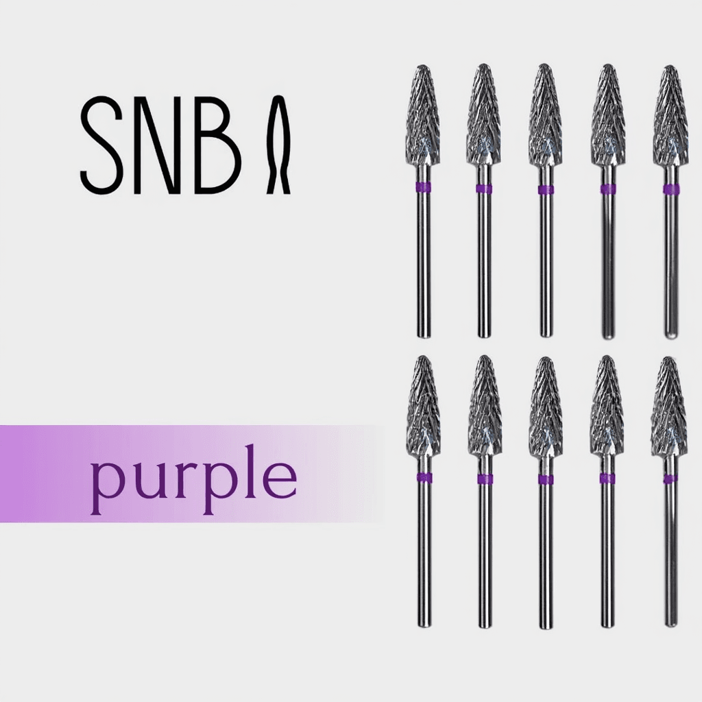 Фреза твердосплавная STRONG NAIL BITS кукуруза фиолетовая 0,55 см SET 10 шт