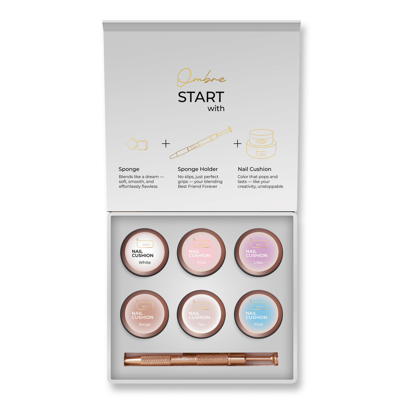 Набор для омбре HEYLOVE Nail cushion set "White"