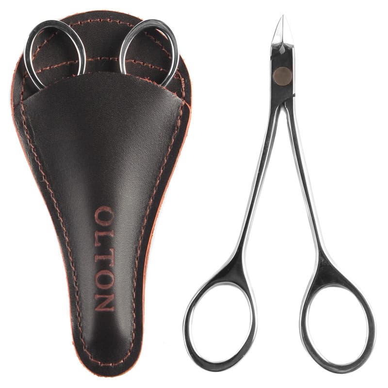 Кусачки для ногтей Olton PODO+чехол (кожа)