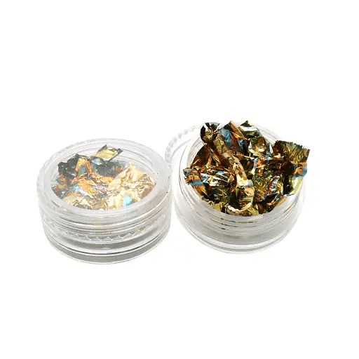 Поталь для декора ногтей, микс (золото, серебро, бронза), 1 шт