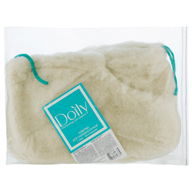 Шкарпетки багаторазові для парафінотерапії Doily зі штучної вовни — 2