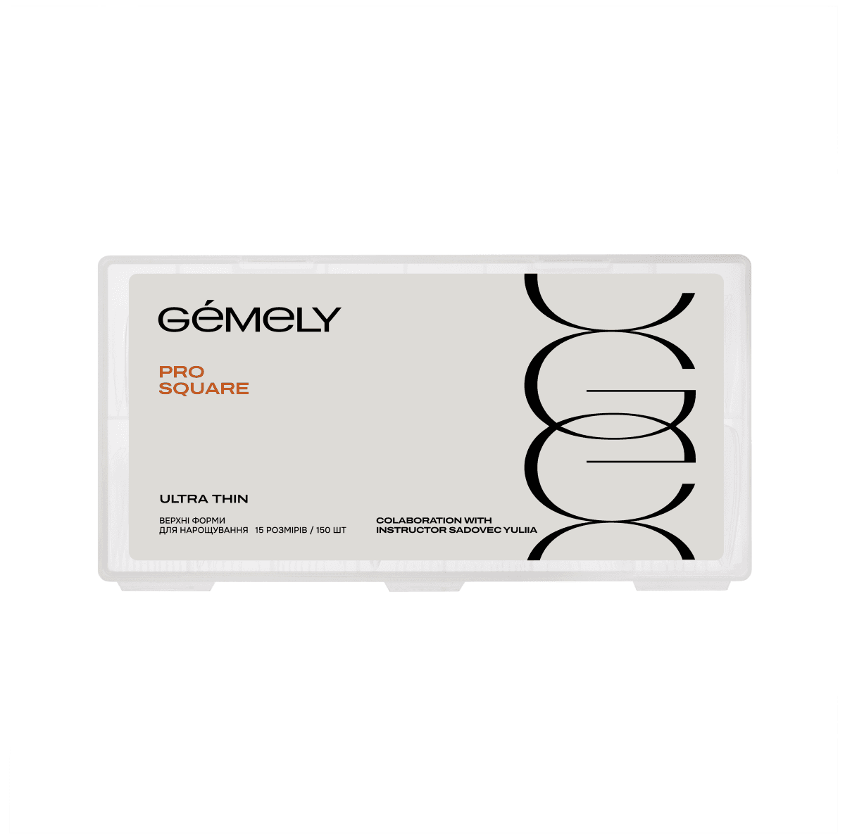 Верхні форми GÉMELY ex GA&MA Квадратні надтонкі, Upper forms Pro Square Ultra Thin