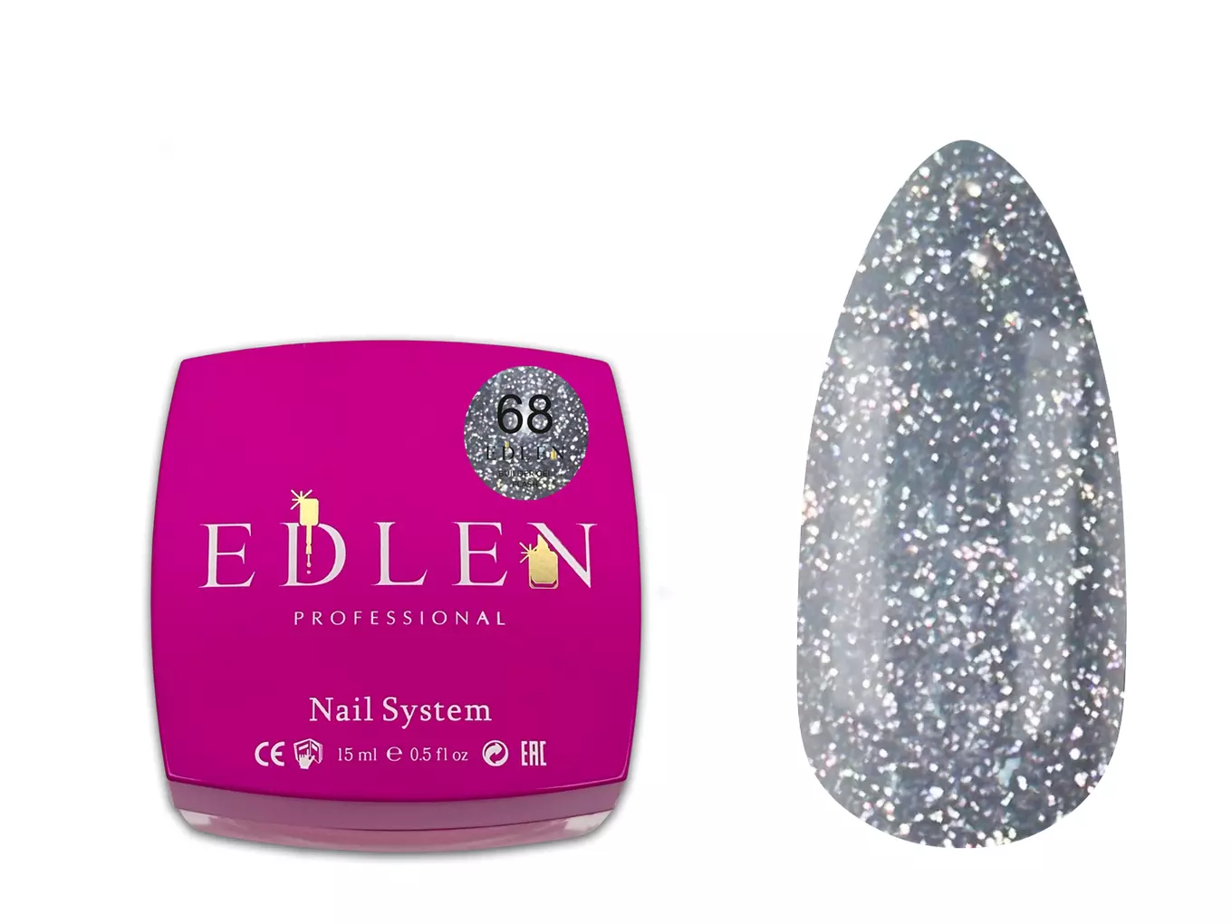 Edlen Builder Gel Flash №68, 15 мл