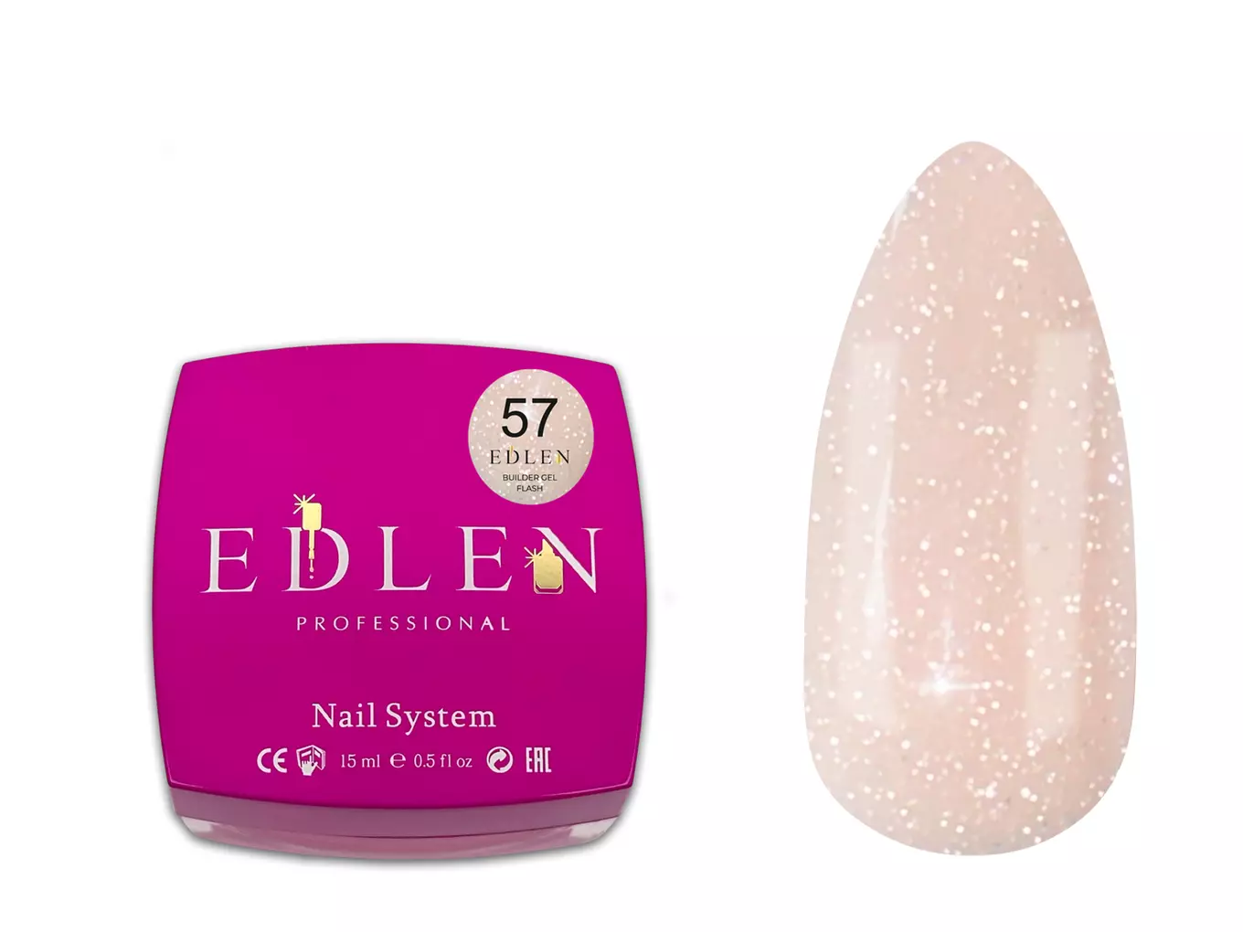 Edlen Builder Gel Flash №57, 15 мл