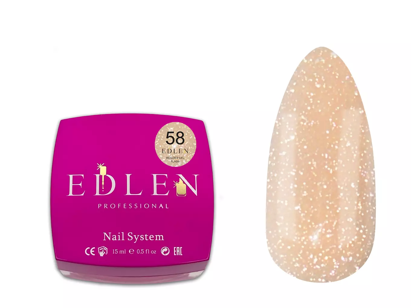 Edlen Builder Gel Flash №58, 15 мл