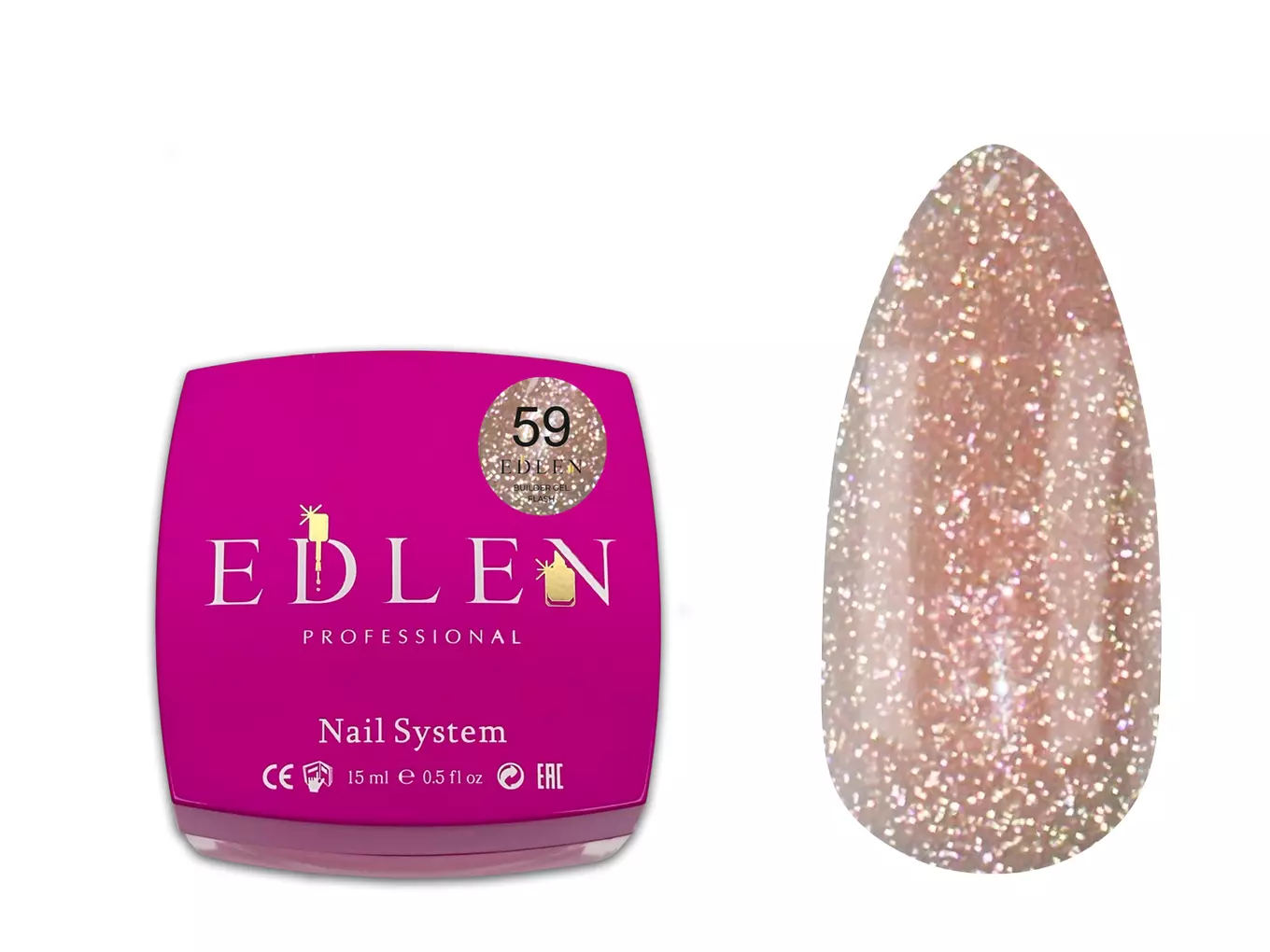 Edlen Builder Gel Flash №59, 15 мл