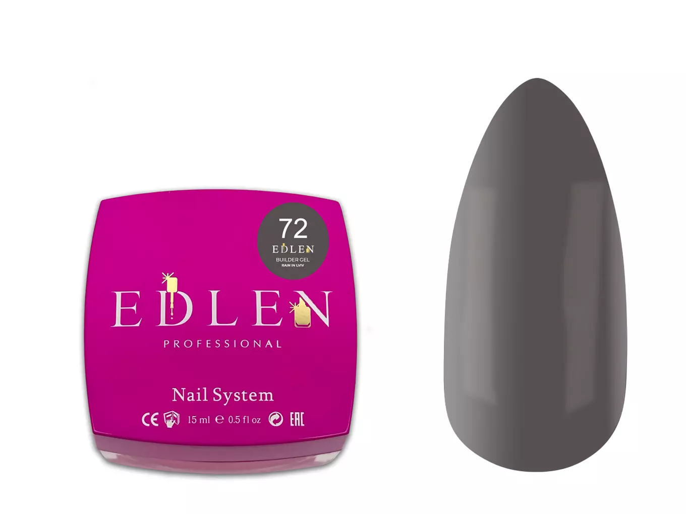 Edlen Builder Gel Lviv №72, 15 мл (Rain in Lviv)