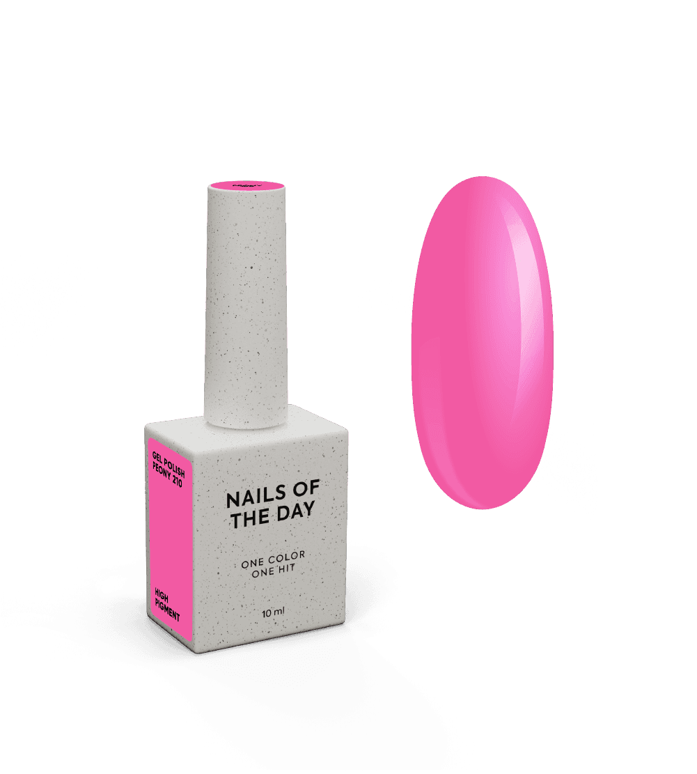 Гель-лак NAILSOFTHEDAY Let's special Peony-210, 10 мл теплий насичений рожевий