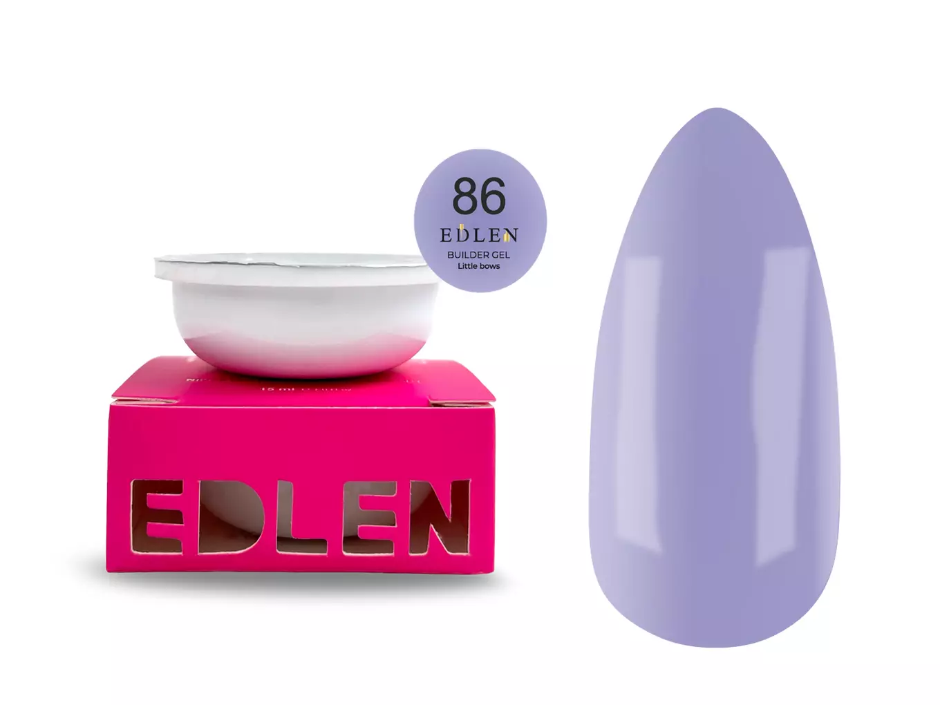 Edlen Builder gel Little bows №86, 30 мл
