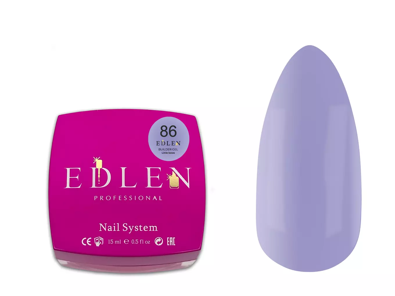 Edlen Builder gel Little bows №86, 15 мл