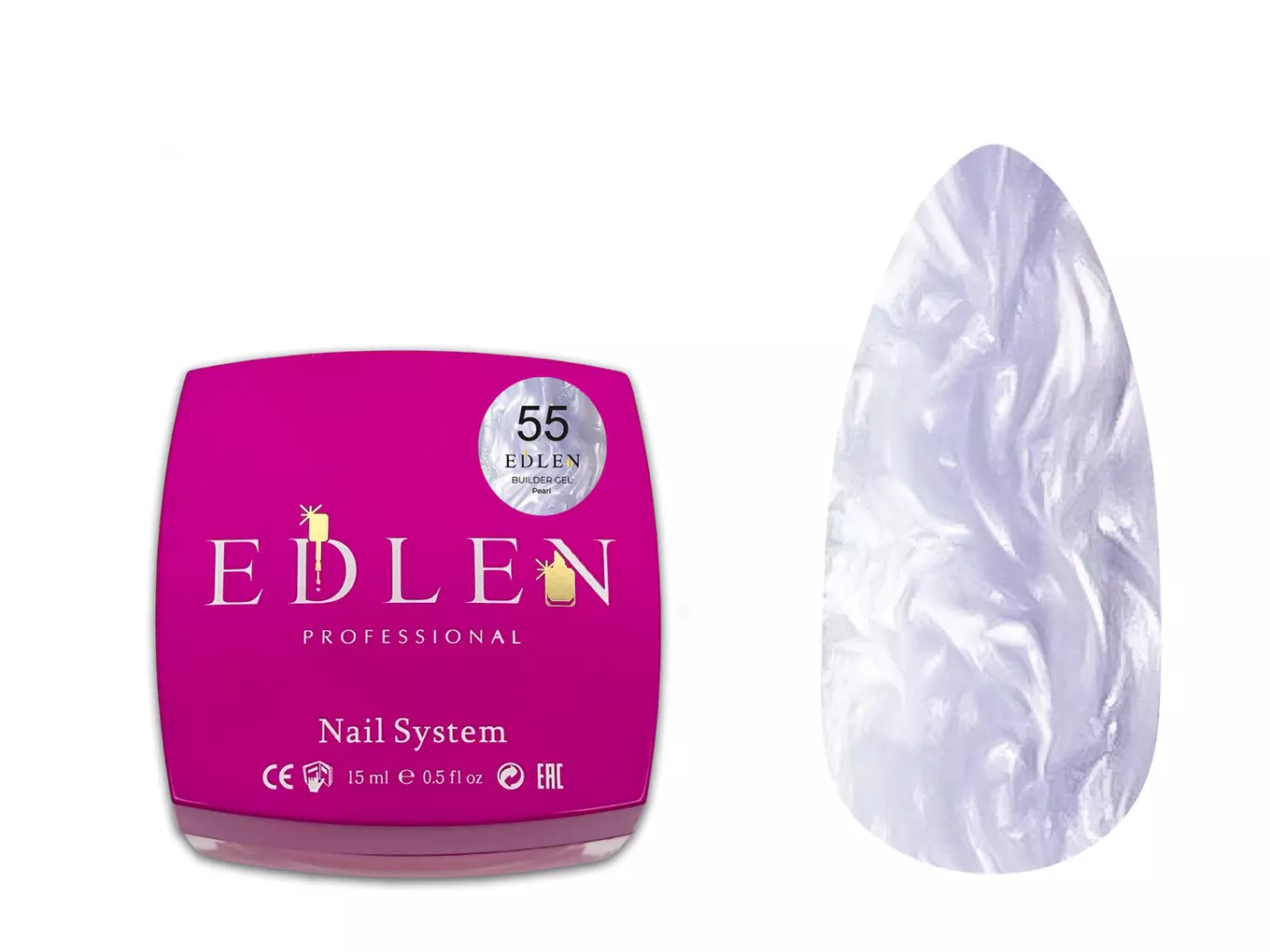 Edlen Builder Gel Pearl №55, 15 мл