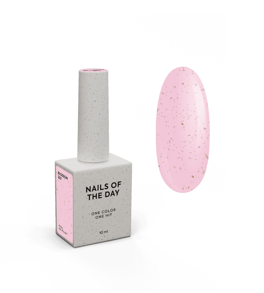 Гель-лак NAILSOFTHEDAY Let's special Blossom - 207, 10 мл ніжно-рожевий із золотою поталлю