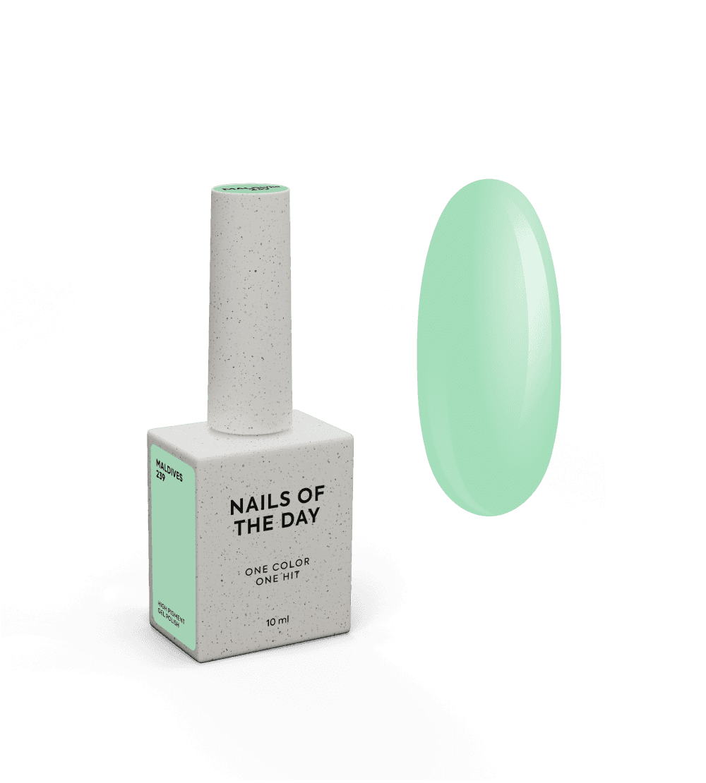 Гель-лак NAILSOFTHEDAY Let's special Maldives-239, 10 мл теплий м'ятно-зелений