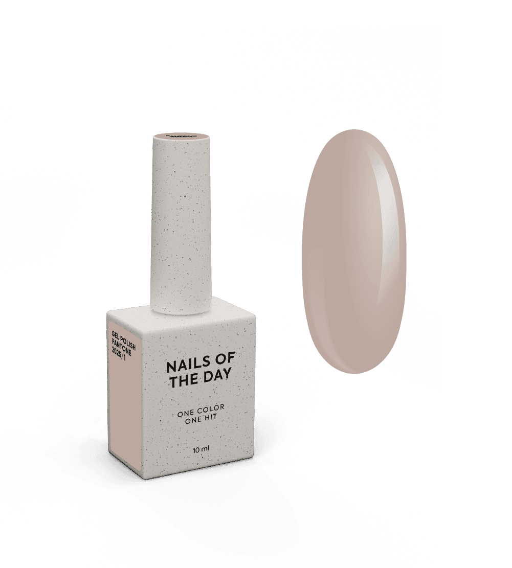 гель лак NAILSOFTHEDAY let’s special Pantone2025/01, 10 мл-  теплий бежево-коричневий NEW