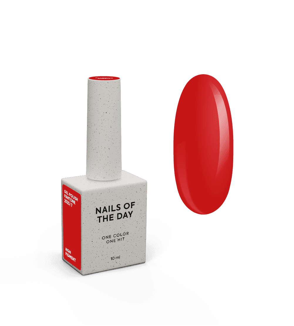 гель лак NAILSOFTHEDAY let’s special Pantone2025/07, 10 мл - класичний червоний NEW