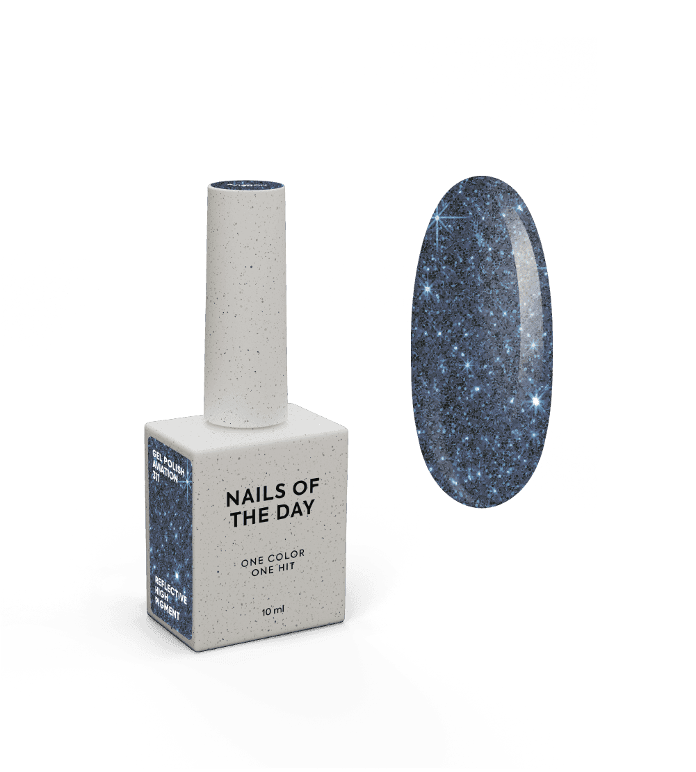 Гель-лак NAILSOFTHENIGHT Aviation—синьо-сірий №311, 10 мл