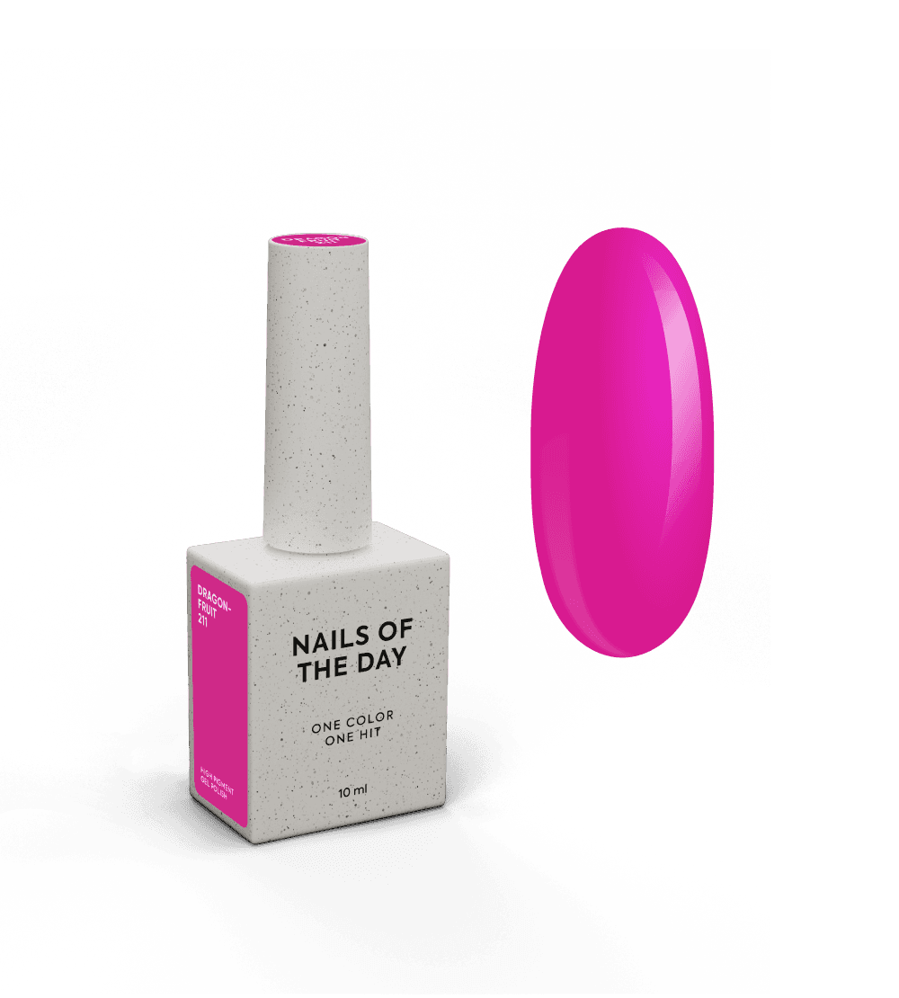гель-лак NAILSOFTHEDAY Dragonfruit-211  — пурпурно-рожевий, 10 мл