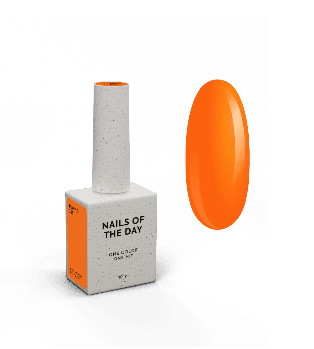 гель-лак NAILSOFTHEDAY Mango-223 — неоново- помаранчевий, 10 мл
