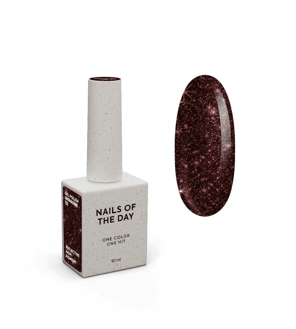 Гель-лак NAILSOFTHENIGHT Grenadine—бордовий (гранатовий) №152, 10 мл