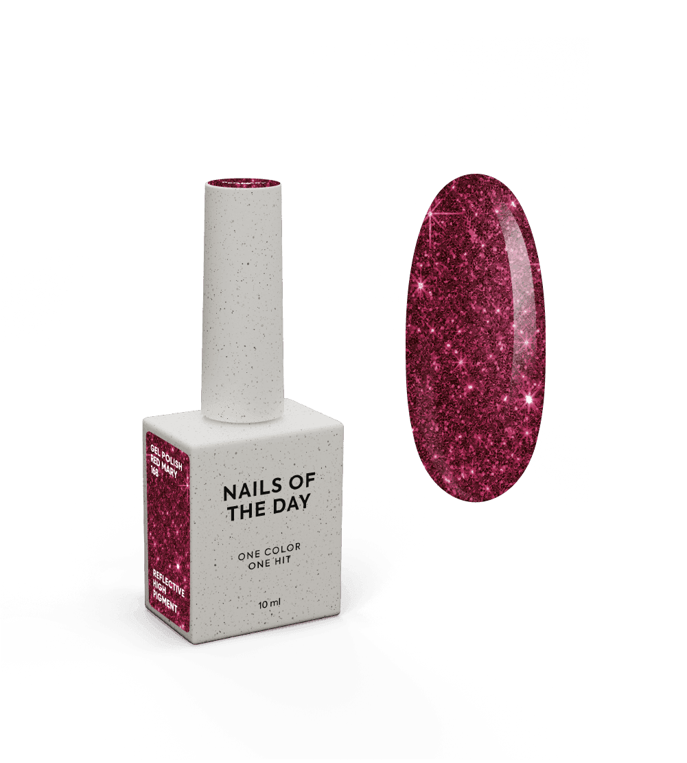Гель-лак NAILSOFTHENIGHT Red Mary-168, 10 мл