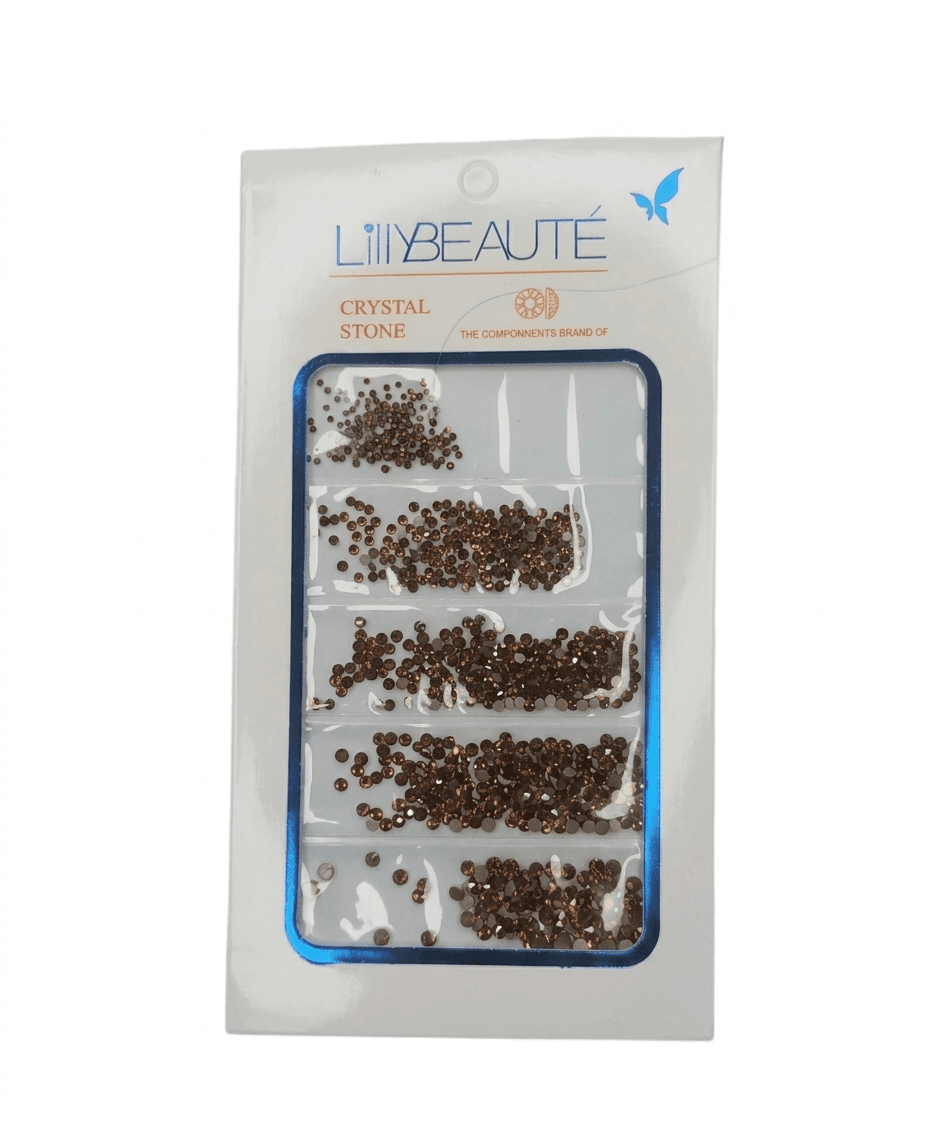 Камені MIX розмірів LillyBeaute, коричневі