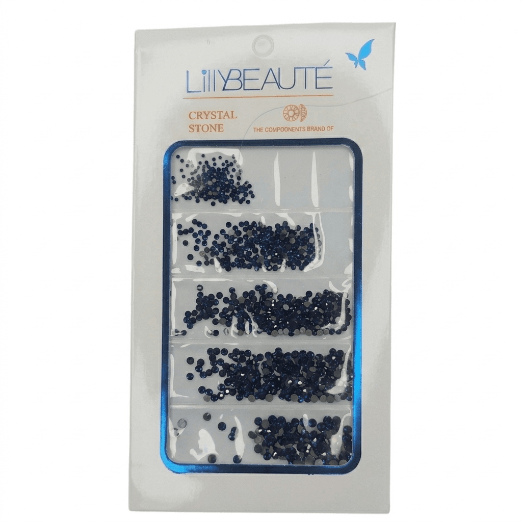 Камені MIX розмірів LillyBeaute, сині