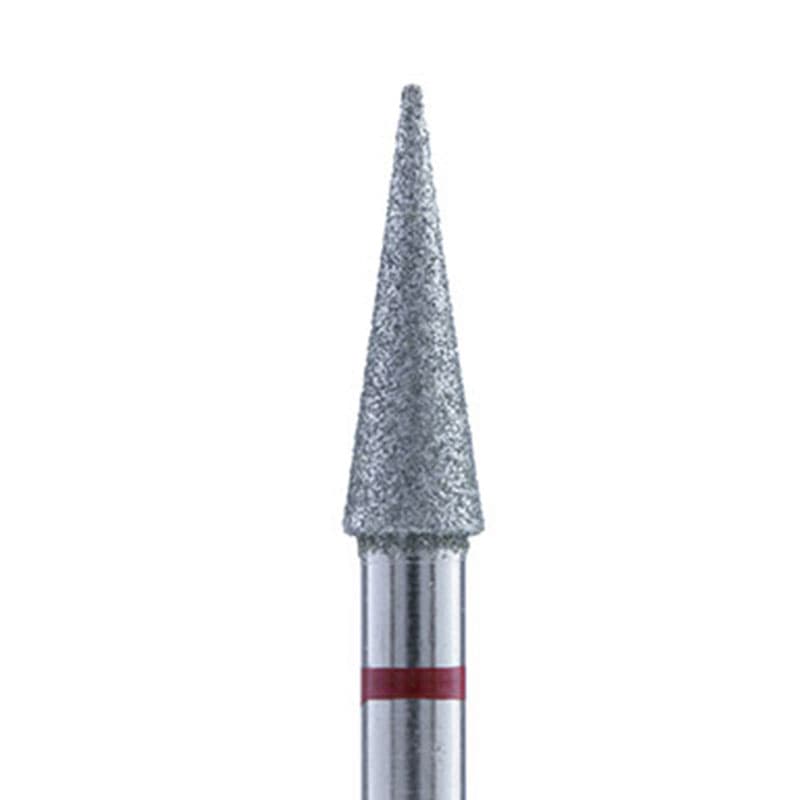 104.166.514.031 фреза алмазна, конусна, закруглена, червона 1 шт — фото 1