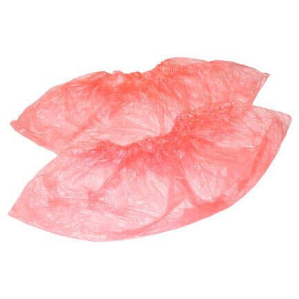 Бахіли поліетиленові 40/14 см, 50 пар, червоний — фото 1