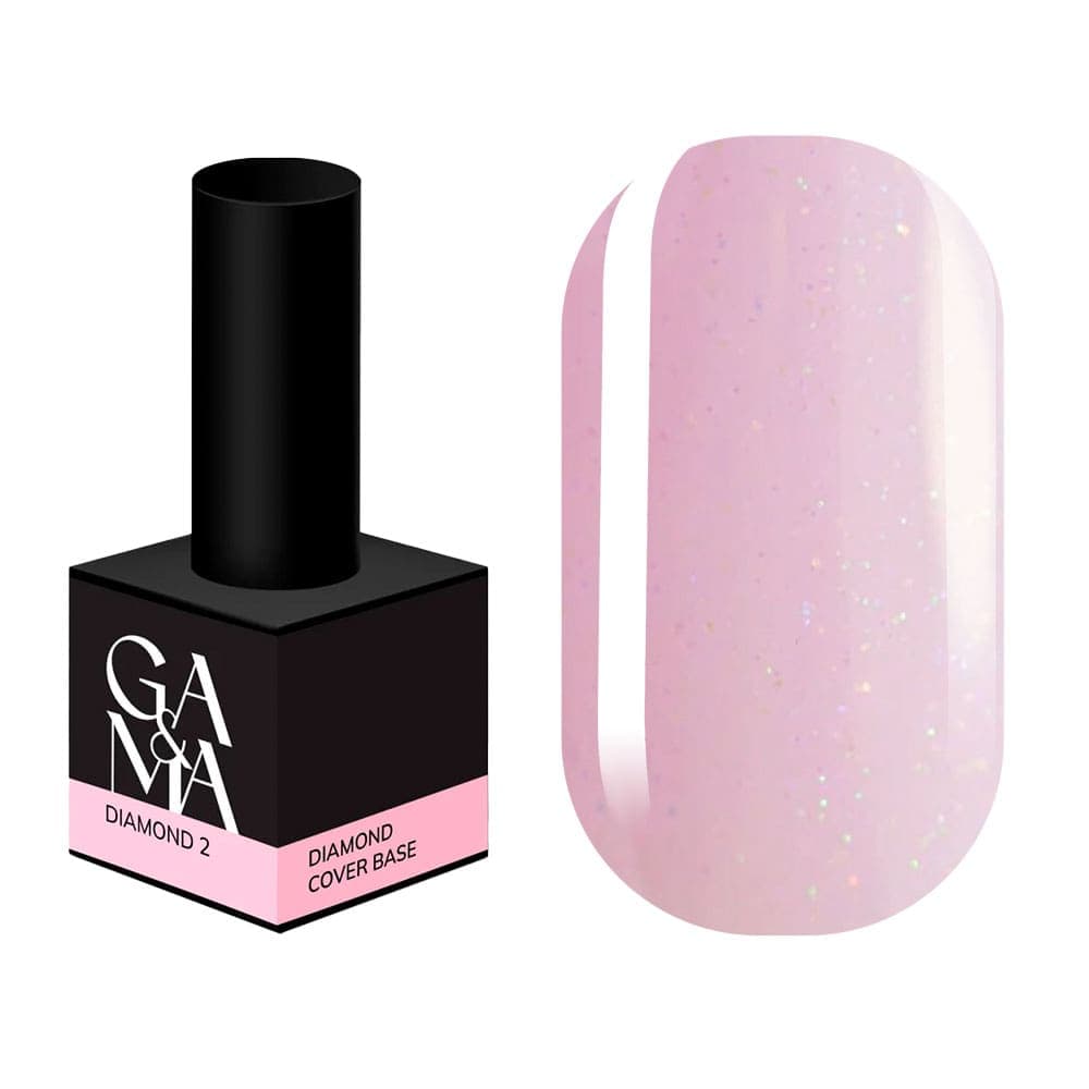 База Ga&Ma Diamond №2 рожева з шимером, 15 мл — фото 1