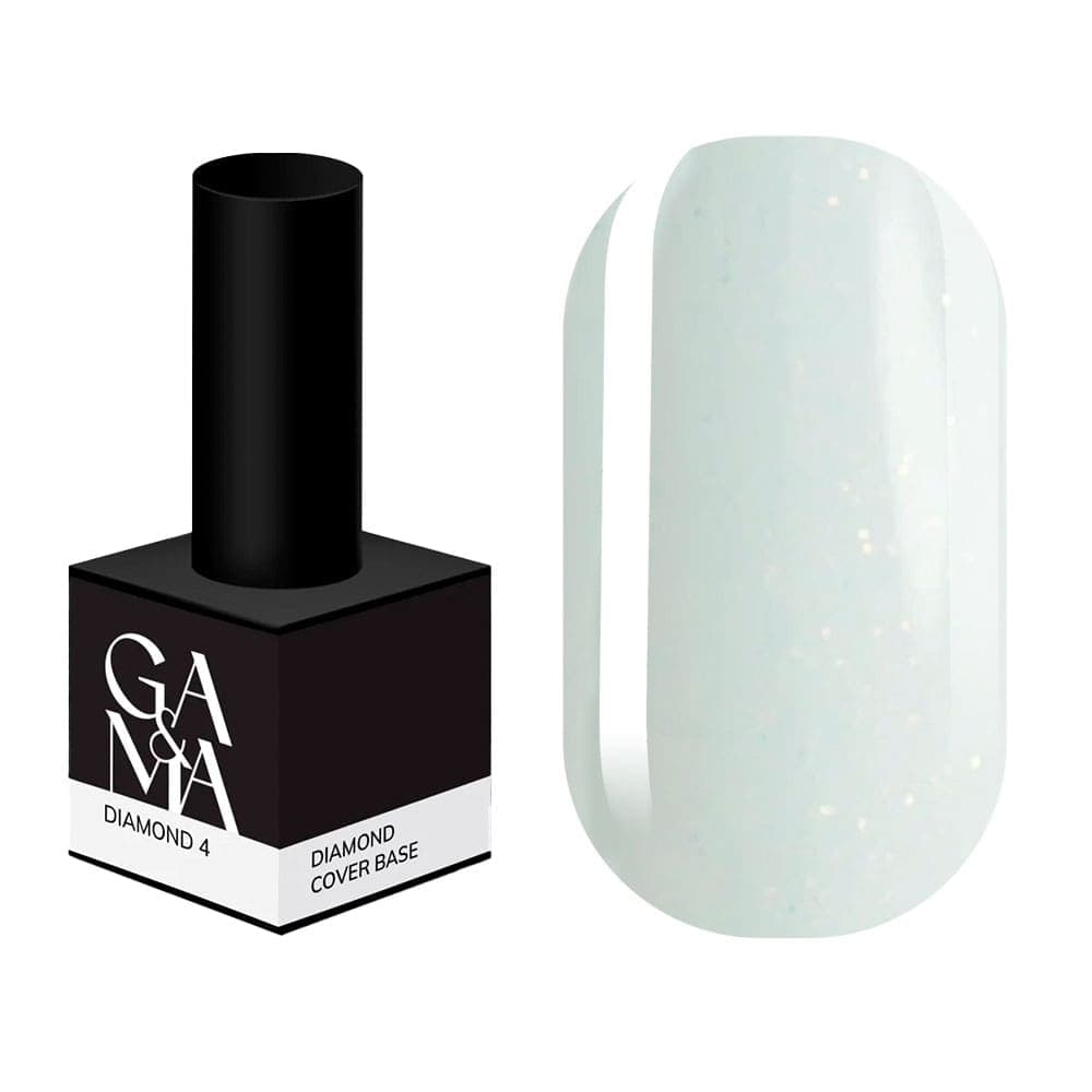 База Ga&Ma Diamond №4 біла з шимером, 15 мл — фото 1