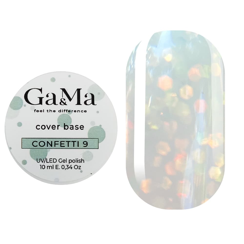 База камуфлююча Ga&Ma Confetti №9, 10 мл — фото 1