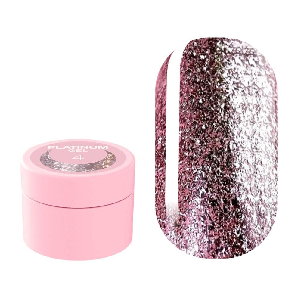 Блискітки для нігтів LUNA Platinum Gel №4, 5 мл