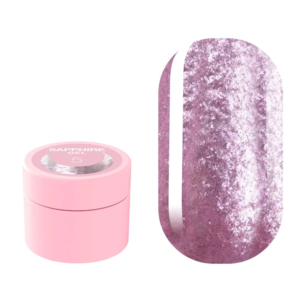 Блискітки для нігтів LUNA Sapphire Gel №5, 5 мл — фото 1