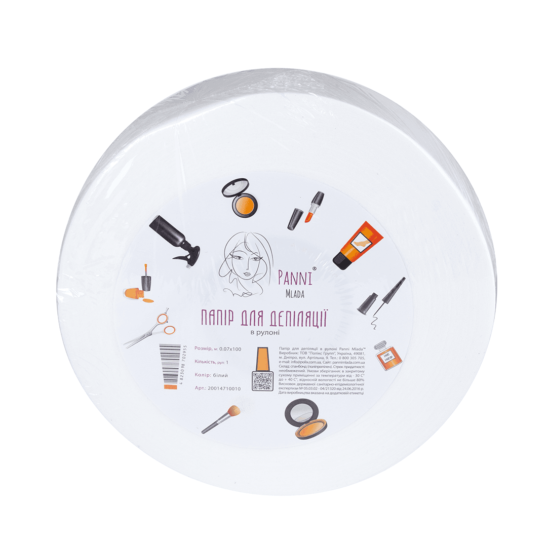 Папір для депіляції Panni Mlada в рулоні білий, 100 м