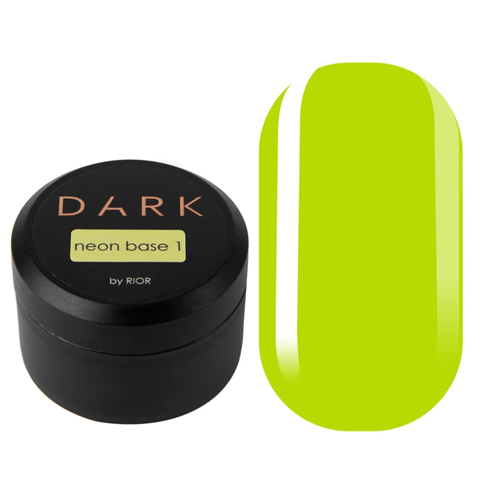 DARK neon base №1 жовтий, 15 мл, без пензлика — фото 1