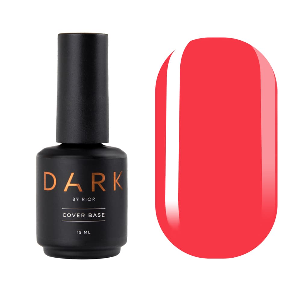 DARK neon base №4 червоний, 15 мл, з пензликом