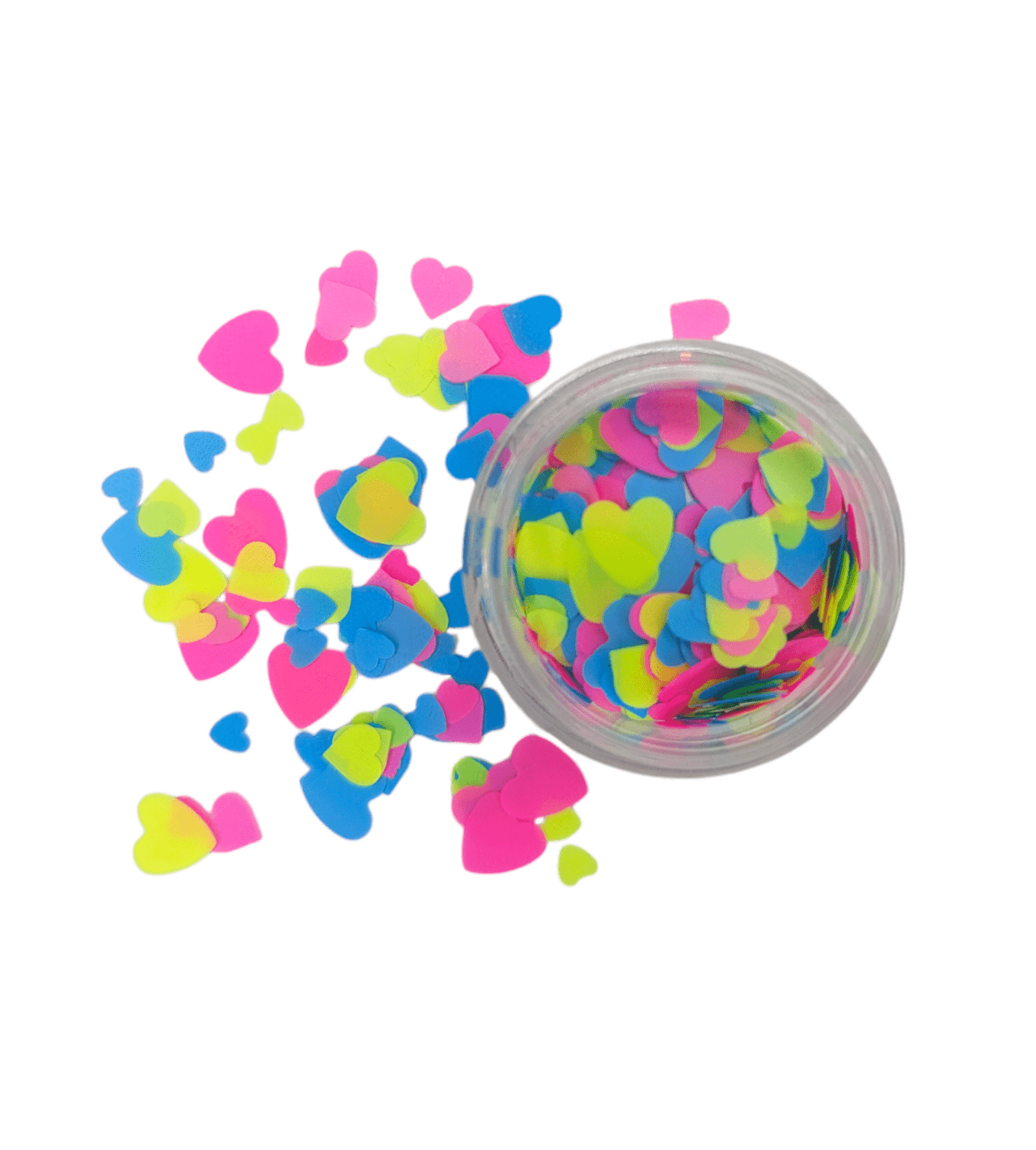 Декор для нігтів, неонові серця — фото 1