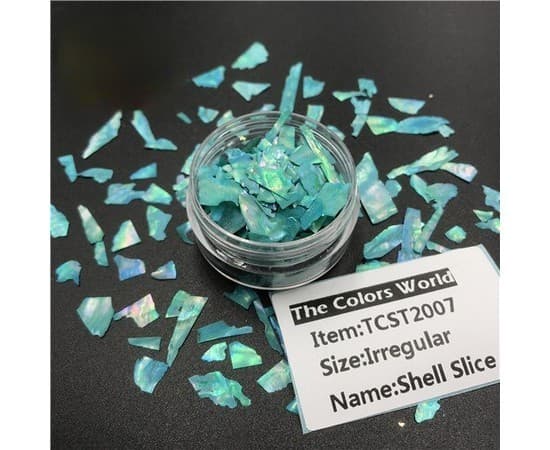 Декор для нігтів мушля, смарагд — фото 1