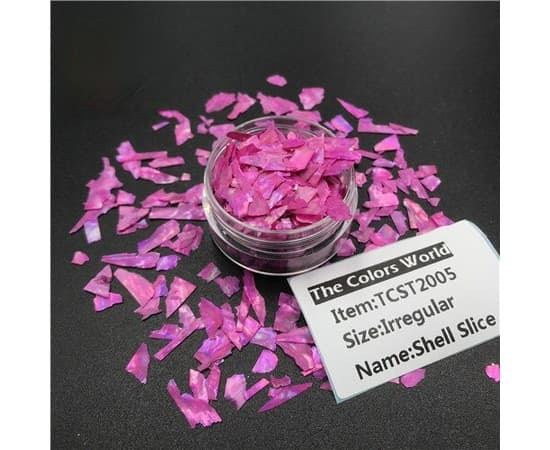 Декор для нігтів мушля, малиновий — фото 1