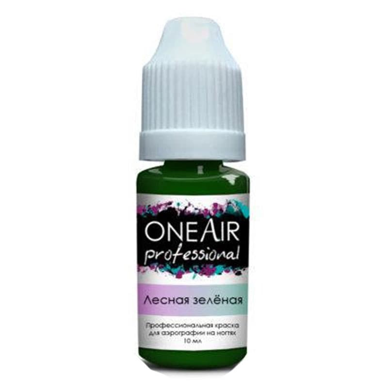 Фарба для аерографа OneAir, зелена неонова 10 мл