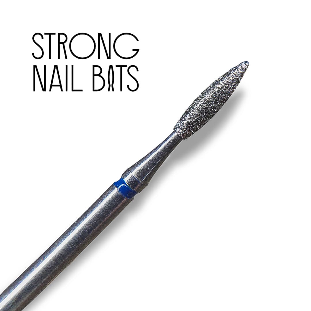Фреза алмазна Strong nail bits PREMIUM полум'я синє, 0,21 мм