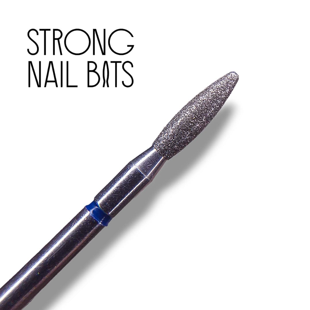 Фреза алмазна Strong nail bits PREMIUM полум'я синє, 0,23 мм