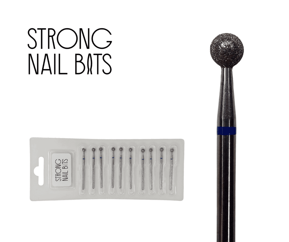 Фреза алмазна STRONG NAIL BITS шар синя 0,40 см SET 10 шт — фото 1