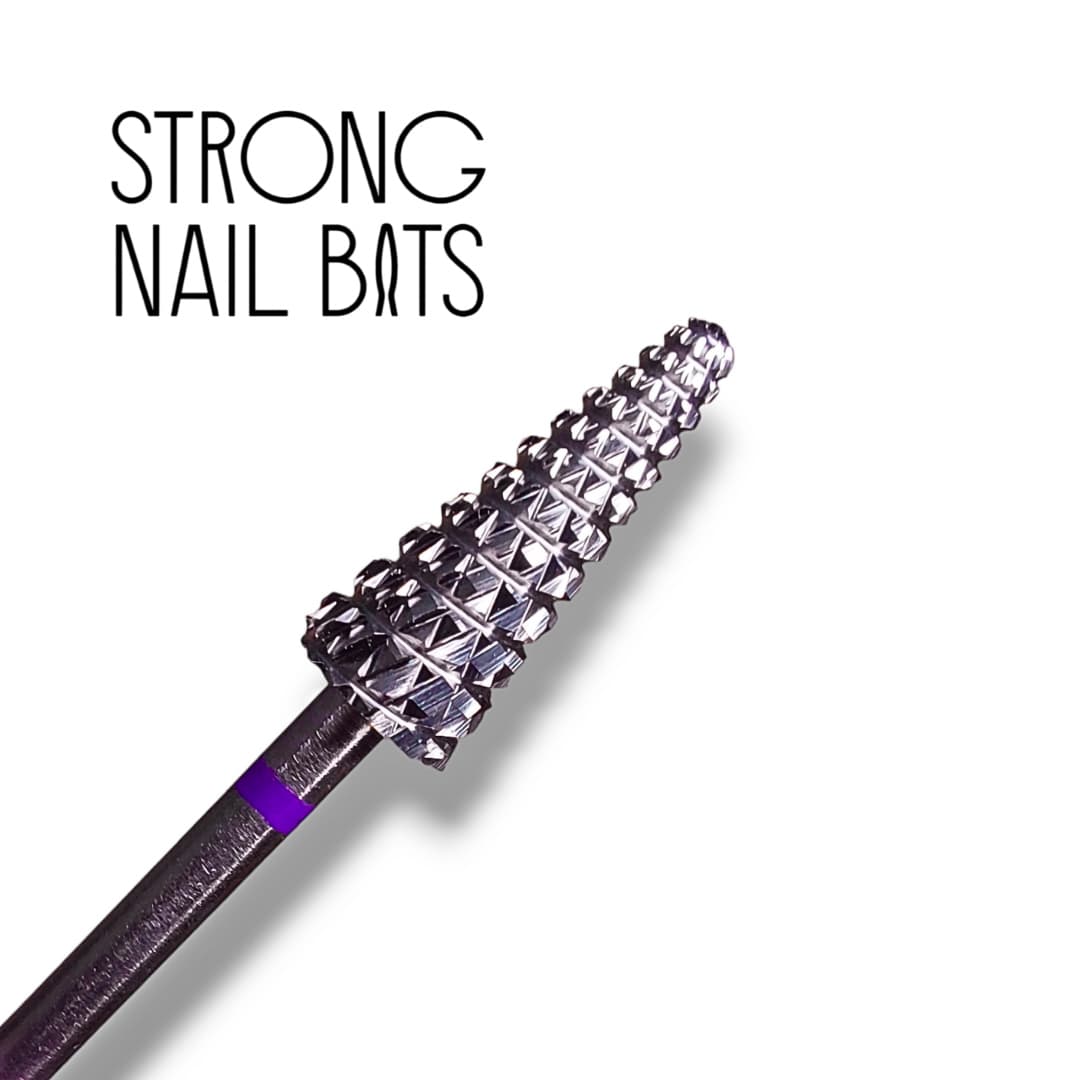 Фреза твердосплавна STRONG NAIL BITS PREMIUM конус фіолетова 0,60 см — фото 1