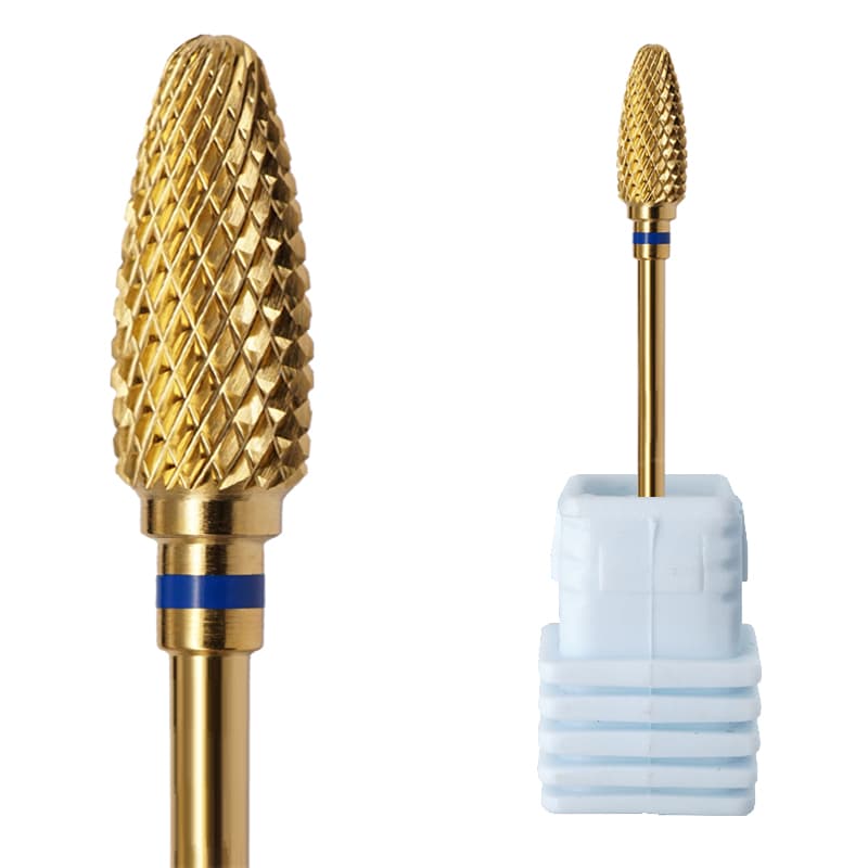 Фреза твердосплавна золота з синьою насічкою, 1 шт. — фото 1