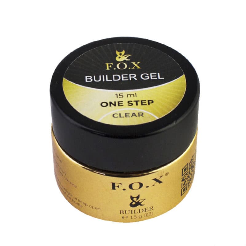 Гель F.O.X гель моделюючий One step builder gel Clear, 15 г