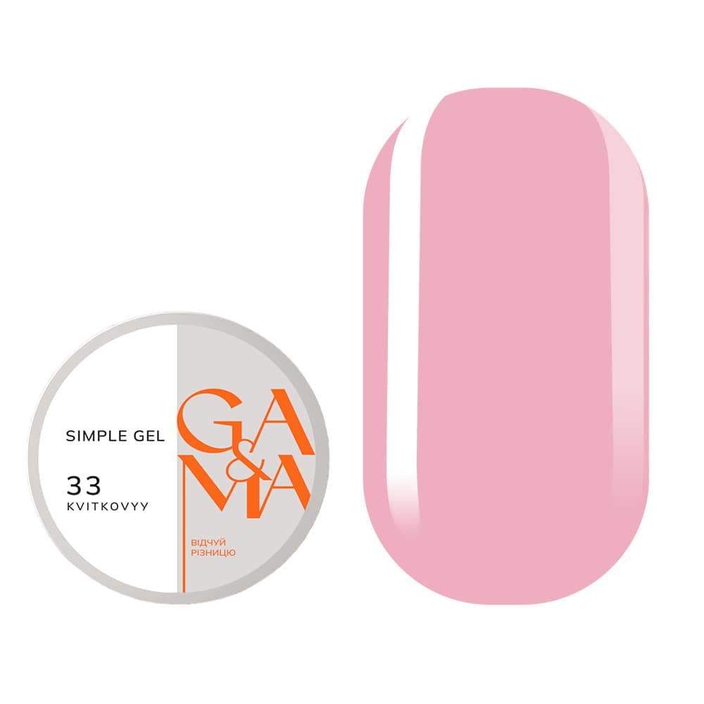Гель Ga&Ma Simple gel №33 Kvitkovyy, 15 мл — фото 1