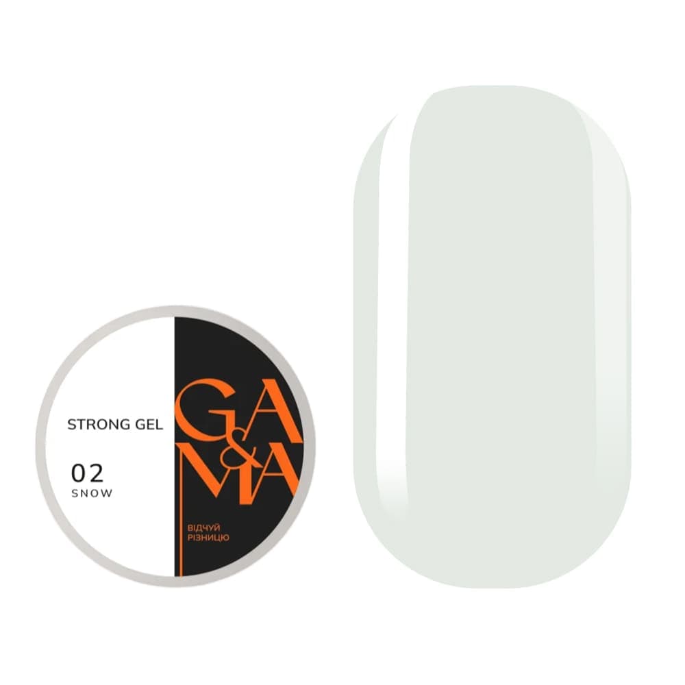 Гель Ga&Ma Strong gel №2 snow, 30 мл — фото 1