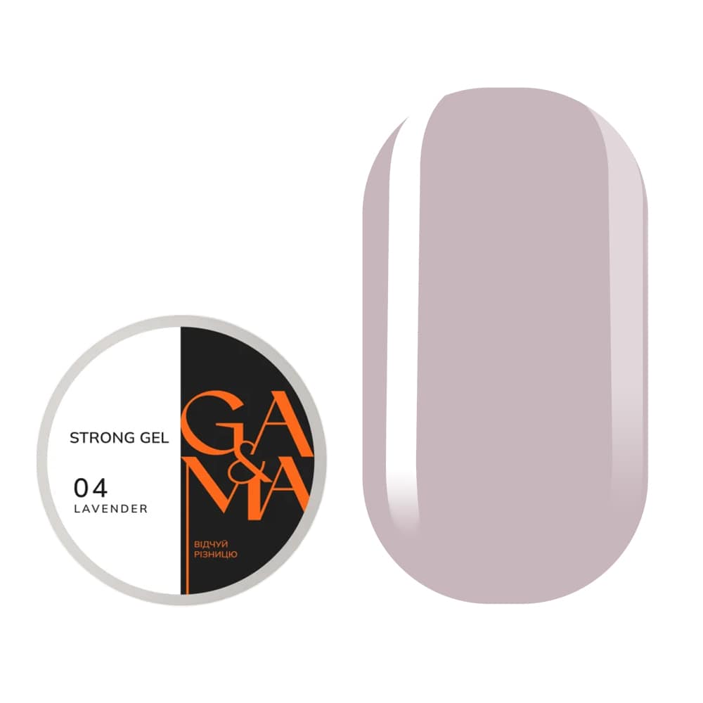 Гель Ga&Ma Strong gel №4 lavender, 30 мл — фото 1