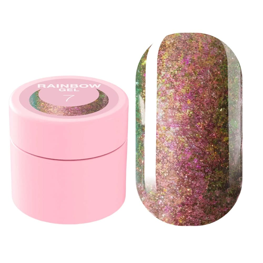 Гель-глиттер LUNA Rainbow Gel №7, 5 мл — фото 1